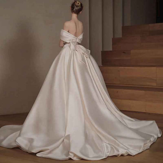 Mariangela Satin Fishtail Wedding Dress