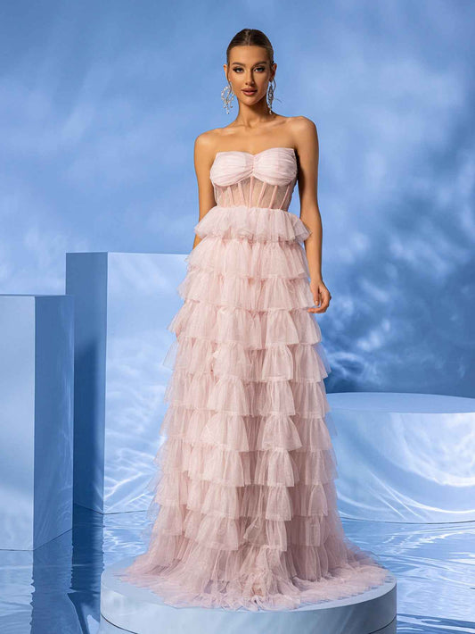 Ginevra Tiered Maxi Occasion Dress