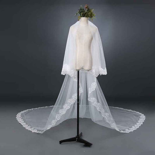 Ginevra Double Veil Bride Wedding White