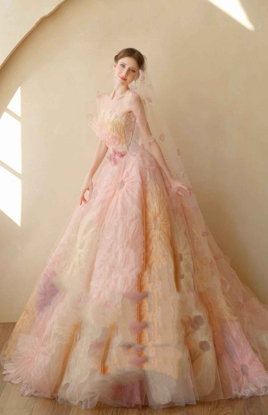 Ginevra Wedding Dress Skirt Train Bride Performance Art