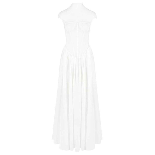 Arrival Women Clothing White Light Semi Transparent Chiffon Large Swing Dress Fairy Long