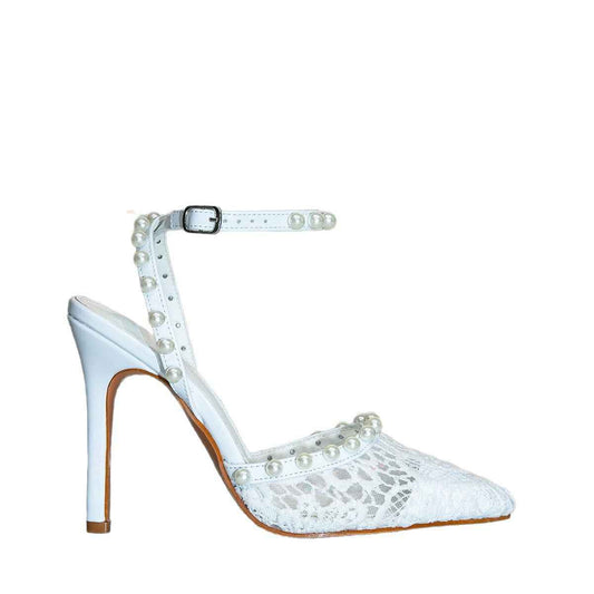 Giorgia Pointed Toe Pearl High Heel Pumps