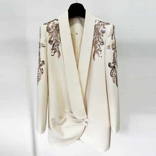 Graceful Fashionable Heavy Industry Beads Diamond Collar Dress