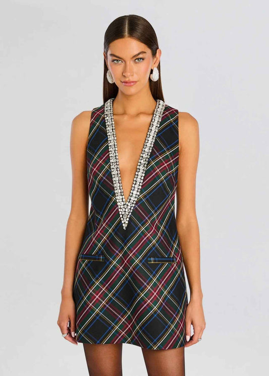 Spring Summer Rhinestone Multi Color Sleeveless Dress Casual Vacation Party Dress