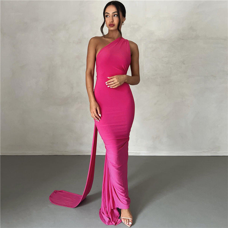 Women Clothing Sexy Backless Halter Sheath Slim Fit Evening Dress Dress for Women