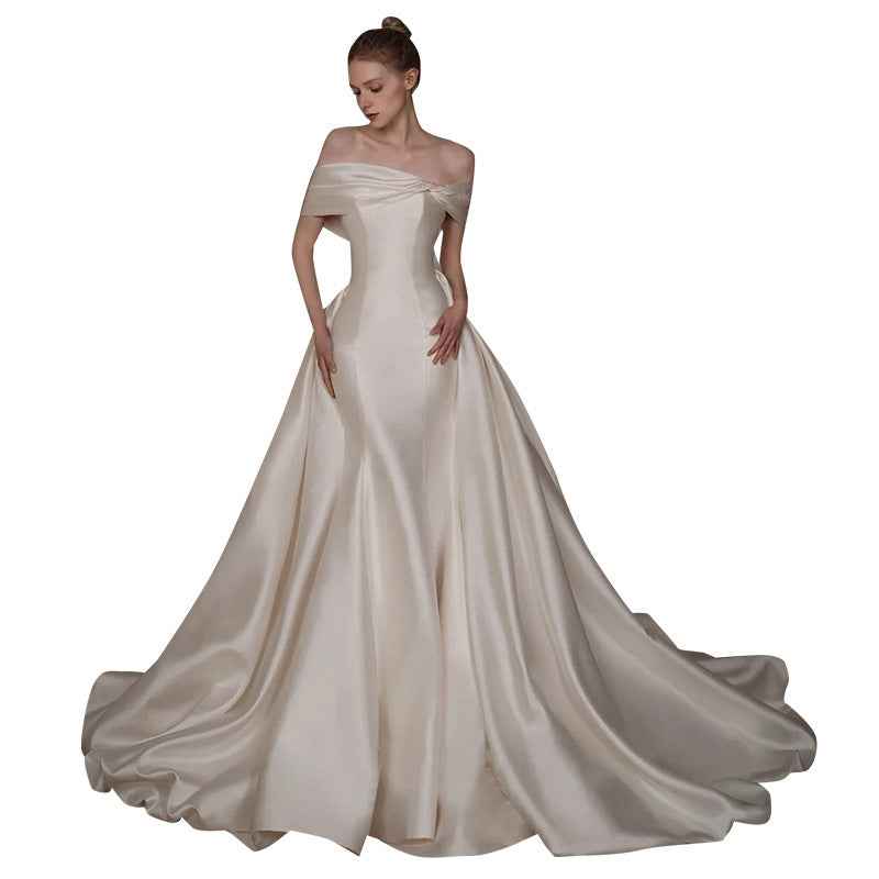 Mariangela Satin Fishtail Wedding Dress