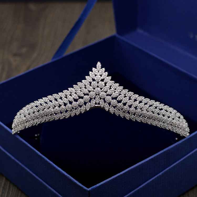 Mariangela Bridal Tiara Zircon Crown