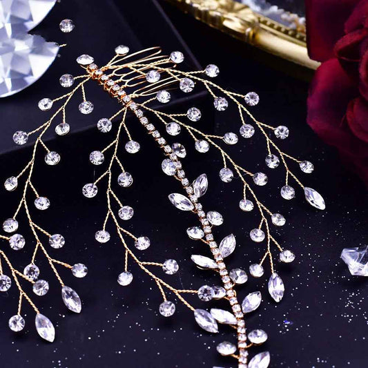 Ginevra Bridal Tiara Rhinestone Wedding Hair Accessories