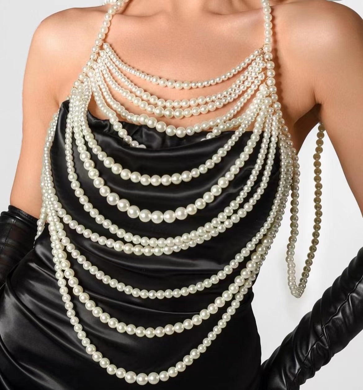 Pearl Elegance Halter Top