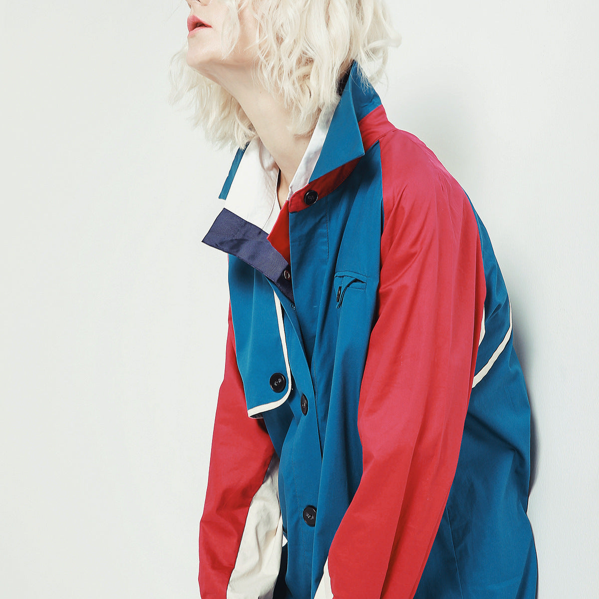 Pardessus décontracté de couleur assortie Trench ample sport mi-longueur