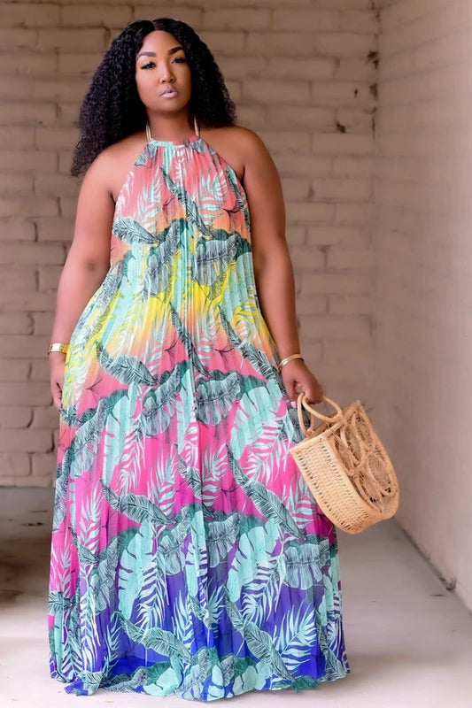 Plus size Maryangel Rebel swing dress featuring vibrant digital prints and a flattering A-line silhouette for women.