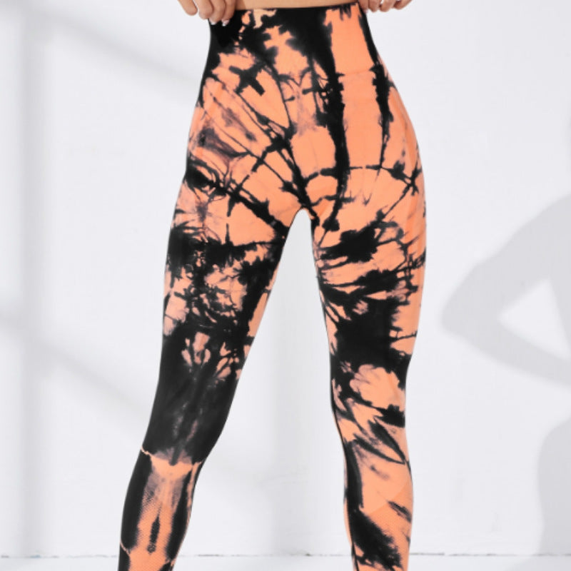 Seamless Knitted Sports Yoga Pants Moisture Wicking Quick Drying Tight Fitting Cinched Running Workout Ankle Length Pants