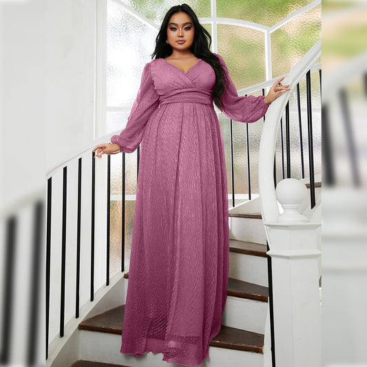 Plus size Maryangel Rebel long evening dress, featuring elegant design and luxurious fabric, perfect for weddings and parties.