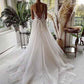 Women's Wedding Dress Lace Strap Backless