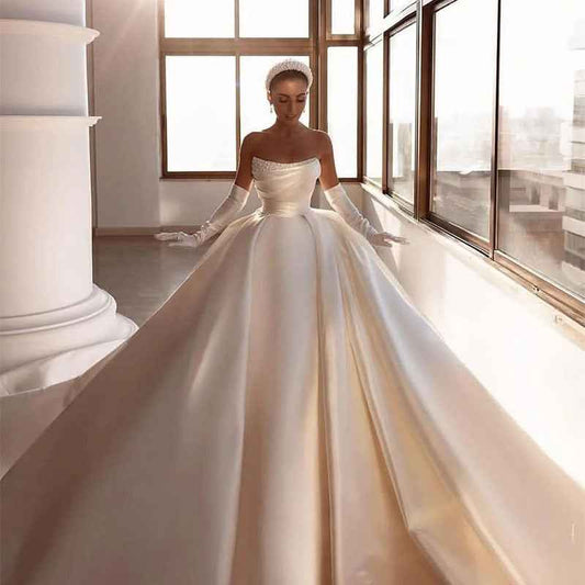 Mariangela Satin Bridal Strapless Dress