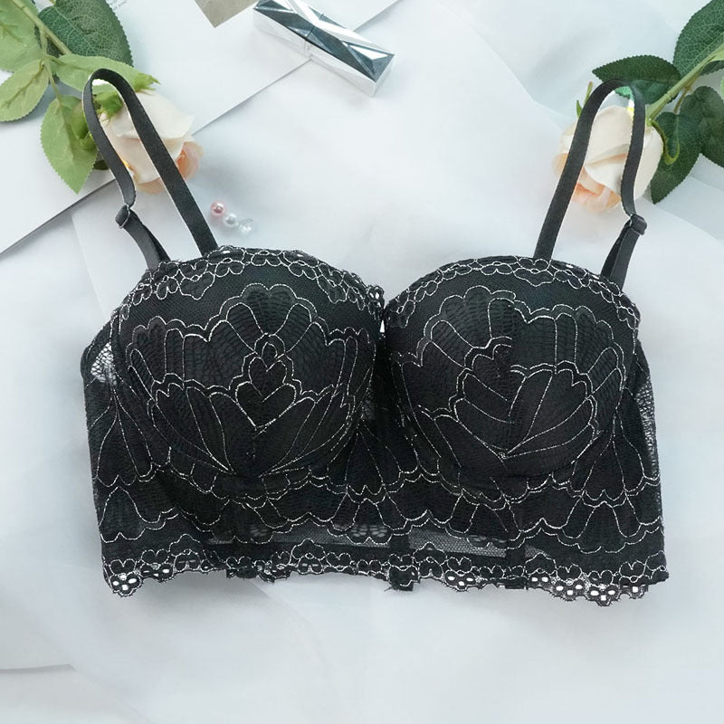 Bra Women Plump Girls Thin Push Up Underwear Breast Holding Adjustable Sports Bra