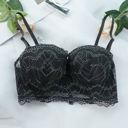 Bra Women Plump Girls Thin Push Up Underwear Breast Holding Adjustable Sports Bra