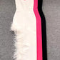 Liora High-Waist Feathered Sleeveless Cocktail Midi Dress