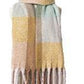 Sciarpa scozzese spessa con nappa spessa, autunno inverno, cerchio, sabbia, treccia spessa, treccia spessa per barba, scialle con bavaglino 