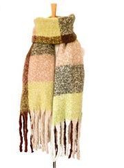 Sciarpa scozzese spessa con nappa spessa, autunno inverno, cerchio, sabbia, treccia spessa, treccia spessa per barba, scialle con bavaglino 