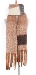 Sciarpa scozzese spessa con nappa spessa, autunno inverno, cerchio, sabbia, treccia spessa, treccia spessa per barba, scialle con bavaglino 