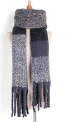 Sciarpa scozzese spessa con nappa spessa, autunno inverno, cerchio, sabbia, treccia spessa, treccia spessa per barba, scialle con bavaglino 