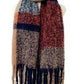 Sciarpa scozzese spessa con nappa spessa, autunno inverno, cerchio, sabbia, treccia spessa, treccia spessa per barba, scialle con bavaglino 