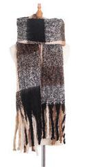 Sciarpa scozzese spessa con nappa spessa, autunno inverno, cerchio, sabbia, treccia spessa, treccia spessa per barba, scialle con bavaglino 