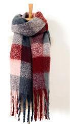 Sciarpa scozzese spessa con nappa spessa, autunno inverno, cerchio, sabbia, treccia spessa, treccia spessa per barba, scialle con bavaglino 
