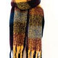 Sciarpa scozzese spessa con nappa spessa, autunno inverno, cerchio, sabbia, treccia spessa, treccia spessa per barba, scialle con bavaglino 