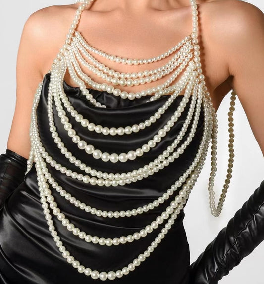 Pearl Elegance Halter Top