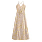 Fall Women Clothing Metal Series Printed Underwear Dress