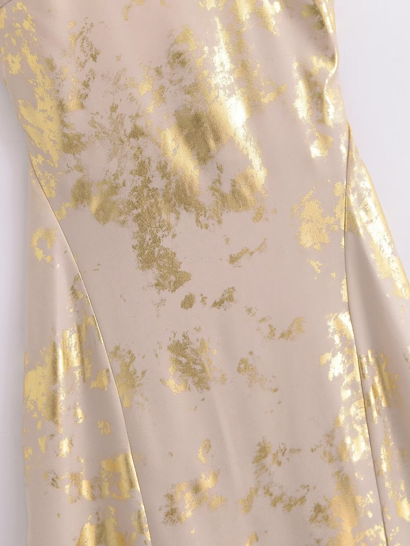 Fall Women Clothing Metal Series Printed Underwear Dress