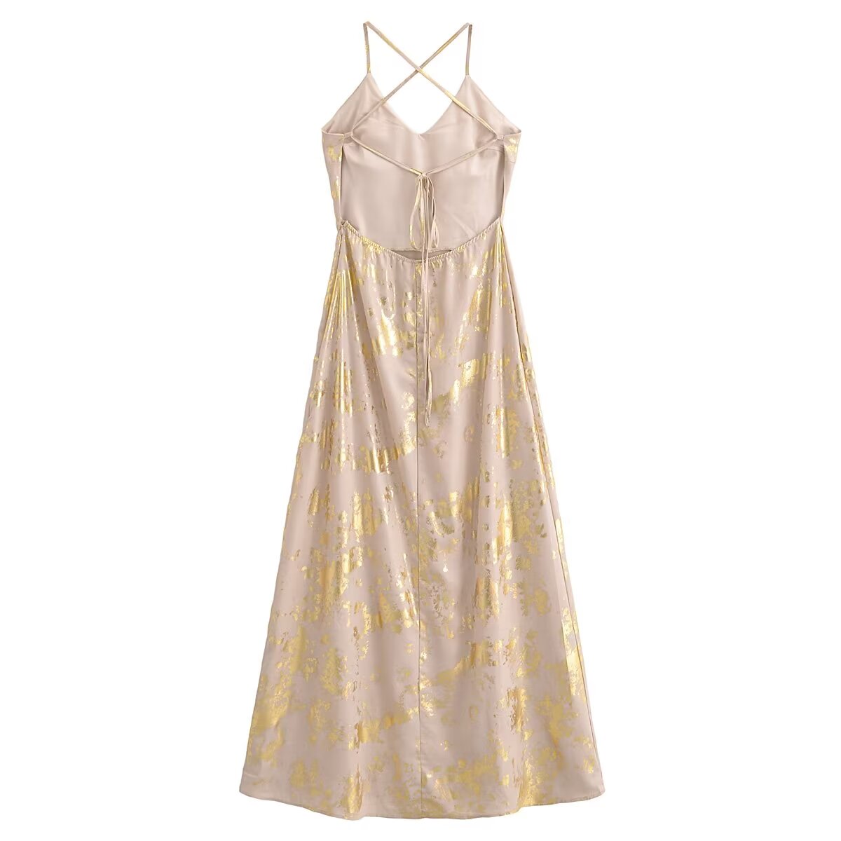 Fall Women Clothing Metal Series Printed Underwear Dress