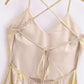 Fall Women Clothing Metal Series Printed Underwear Dress