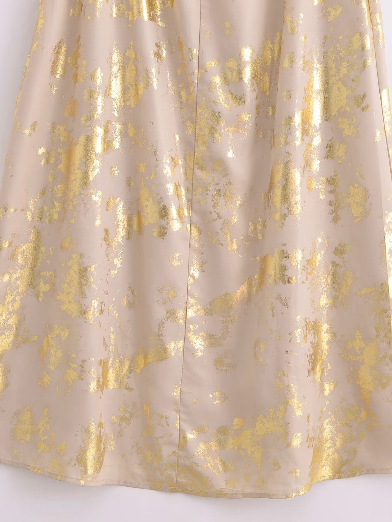 Fall Women Clothing Metal Series Printed Underwear Dress
