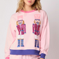 Women Clothing Autumn Winter Christmas Soldier Color Blocking Sequin Casual Sweater two piece set Suit