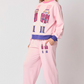 Women Clothing Autumn Winter Christmas Soldier Color Blocking Sequin Casual Sweater two piece set Suit