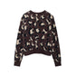 Women Clothing Animal Pattern Jacquard Artificial Fur Knitted Coat