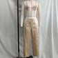 High Grade Pleated Effect Satin Suit Superior Texture Fashionable Elegant Unique Design Workplace Dinner