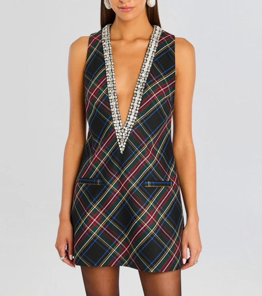 Spring Summer Rhinestone Multi Color Sleeveless Dress Casual Vacation Party Dress