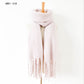 Autumn Winter Thick Tassel Circle Sand Solid Color Scarf Women Thickened
