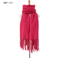 Autumn Winter Thick Tassel Circle Sand Solid Color Scarf Women Thickened