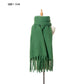 Autumn Winter Thick Tassel Circle Sand Solid Color Scarf Women Thickened