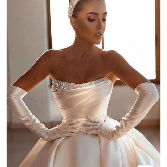 Mariangela Satin Bridal Strapless Dress