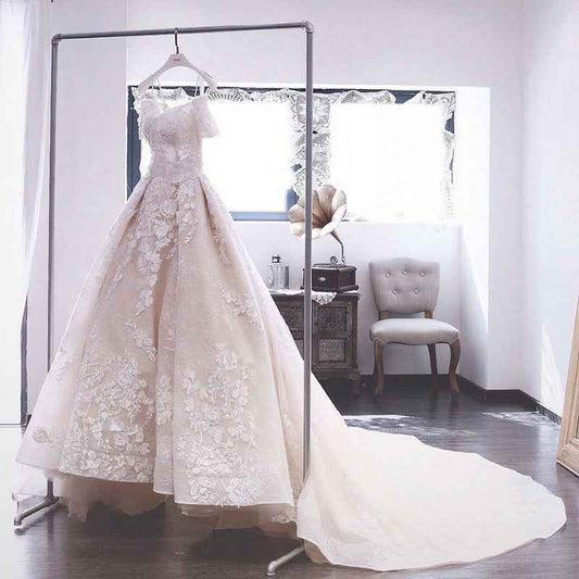Nicole One shoulder heavy satin wedding dress