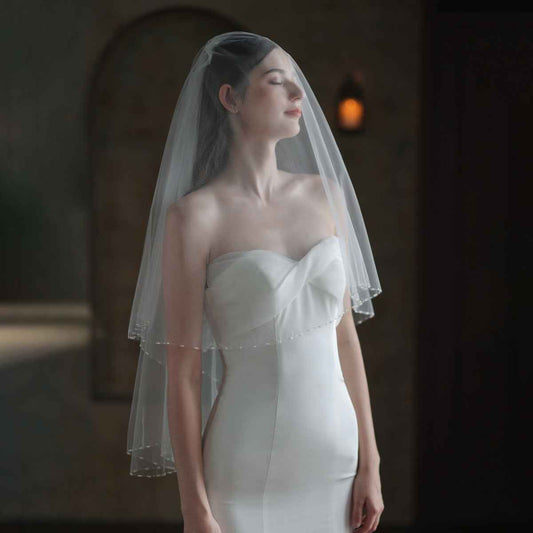 Bianca Handmade Beaded Bridal Veil