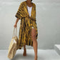 Black And White Tie-dye Cardigan Beach Skirt