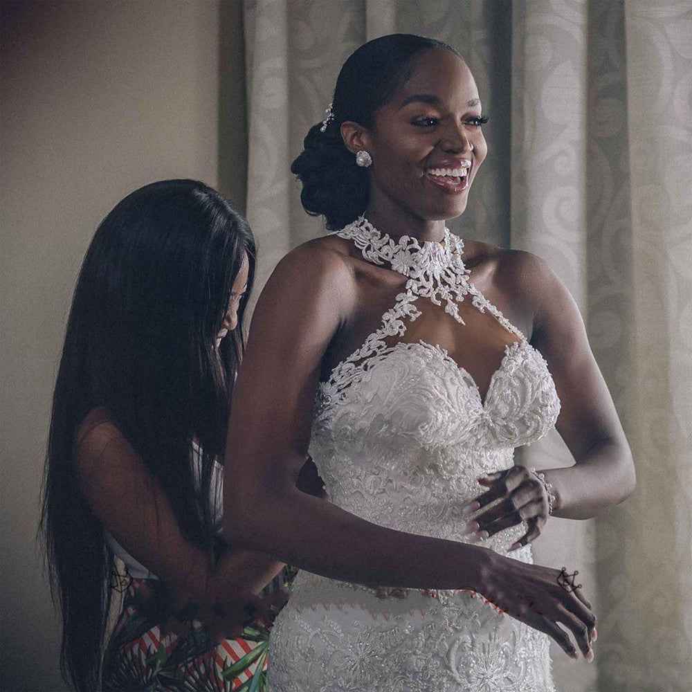 vintage beaded wedding dresses Nicole Vintage Lace Beaded Wedding Dress