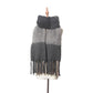 Thick Tassel Thick Braid Ring Sand Plaid Scarf Autumn Winter Thickening Double Sided Stitching Scarf Shawl